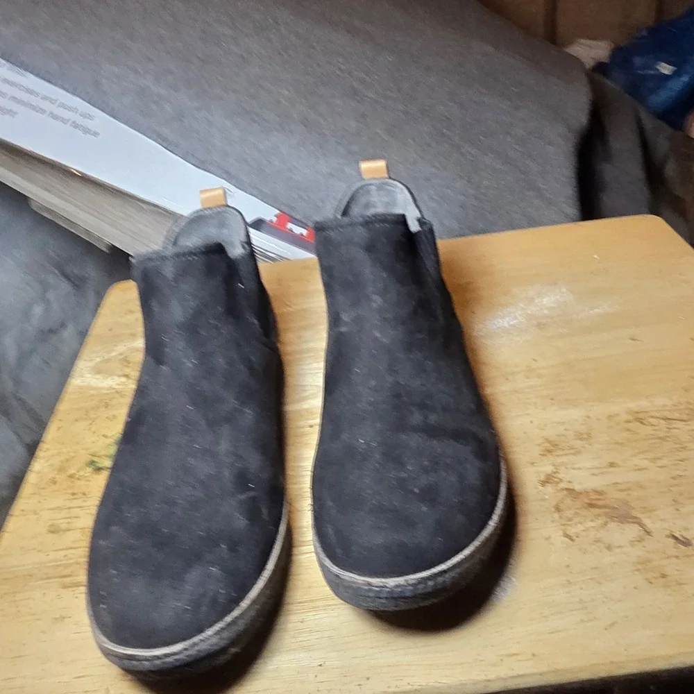 Dr. Scholl's Men's Black Chelsea Boots Pull On Ankle Round Toe Casual